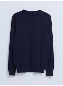 Crew Neck Long Sleeve Men's Knitwear Sweater