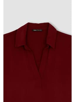 Woman Bordeaux Long Sleeve Blouse BORDEAUX