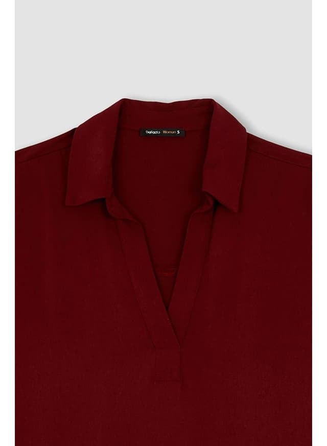 Woman Bordeaux Long Sleeve Blouse BORDEAUX